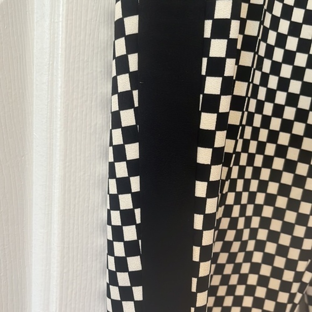 MARELLA Art. 365 Monochrome collection tuxedo stripe check pants Sz 2 - Picture 5 of 8